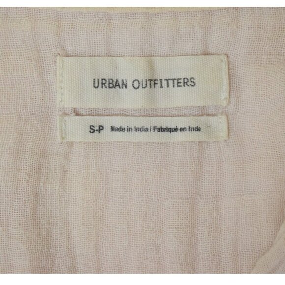 URBAN OUTFITTERS LUCA GAUZE FRAYED HEM BUTTON DOWN SHIRT - Picture 7 of 8